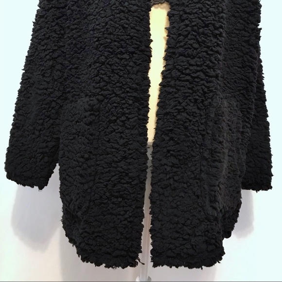 BP NWOT Open Front Sherpa Hooded Cardigan Women S/M - Picture 5 of 12